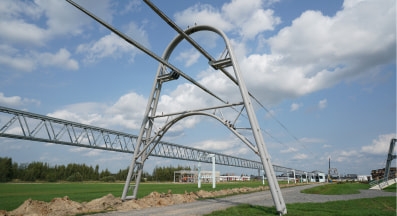Construction of super lightweight track structure at the EcoTechnoPark