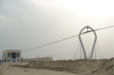 Beginning of the second phase of construction at the uSky Center (Sharjah, UAE). uST Transport & Infrastructure Complexes under construction will become a part of the infrastructure at the Technology and Innovation Park located here