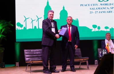 uST technology was presented at the 23rd World Congress of World Cities in Spain. The Memorandum was signed with Peace City World